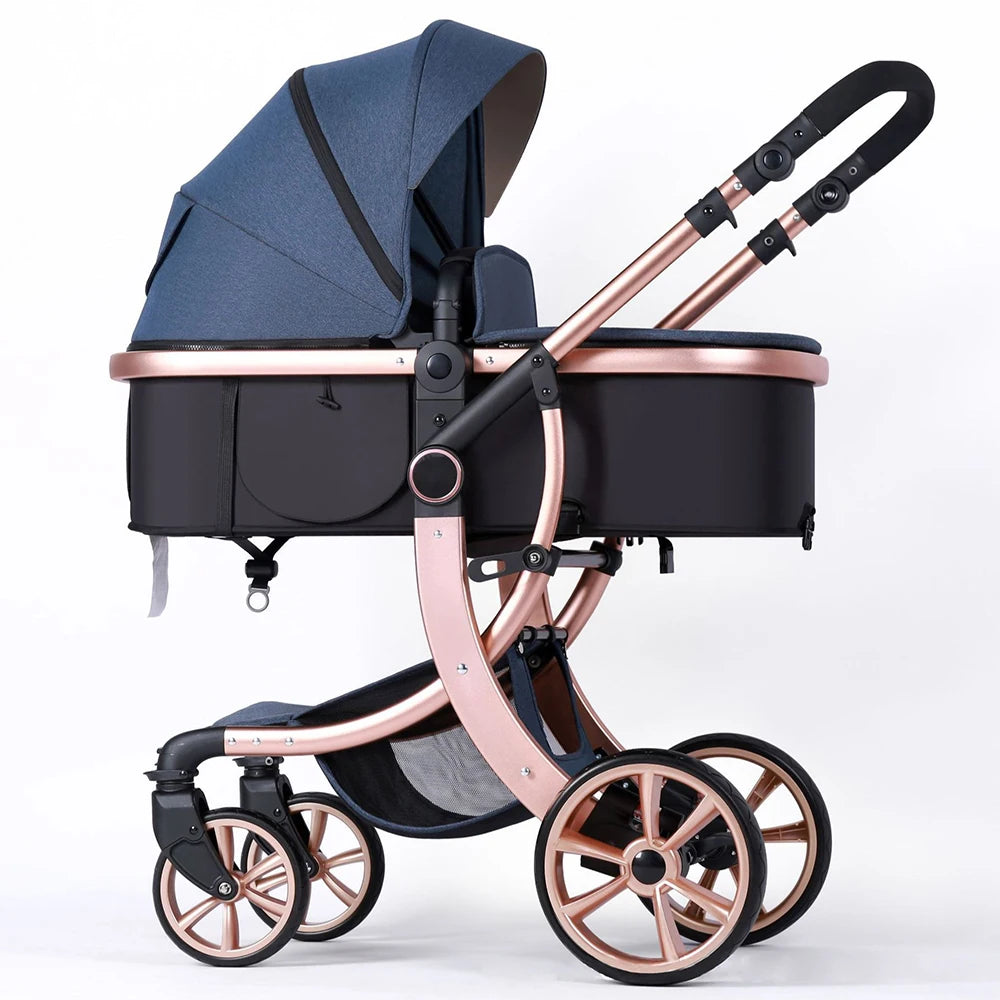 JMT-482570 3-in-1 Luxury Travel System Stroller with Car Seat - Foldable Baby Pram for Infants