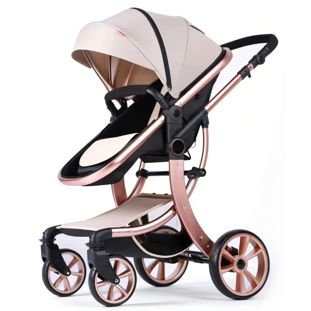 JMT-482570 3-in-1 Luxury Travel System Stroller with Car Seat - Foldable Baby Pram for Infants