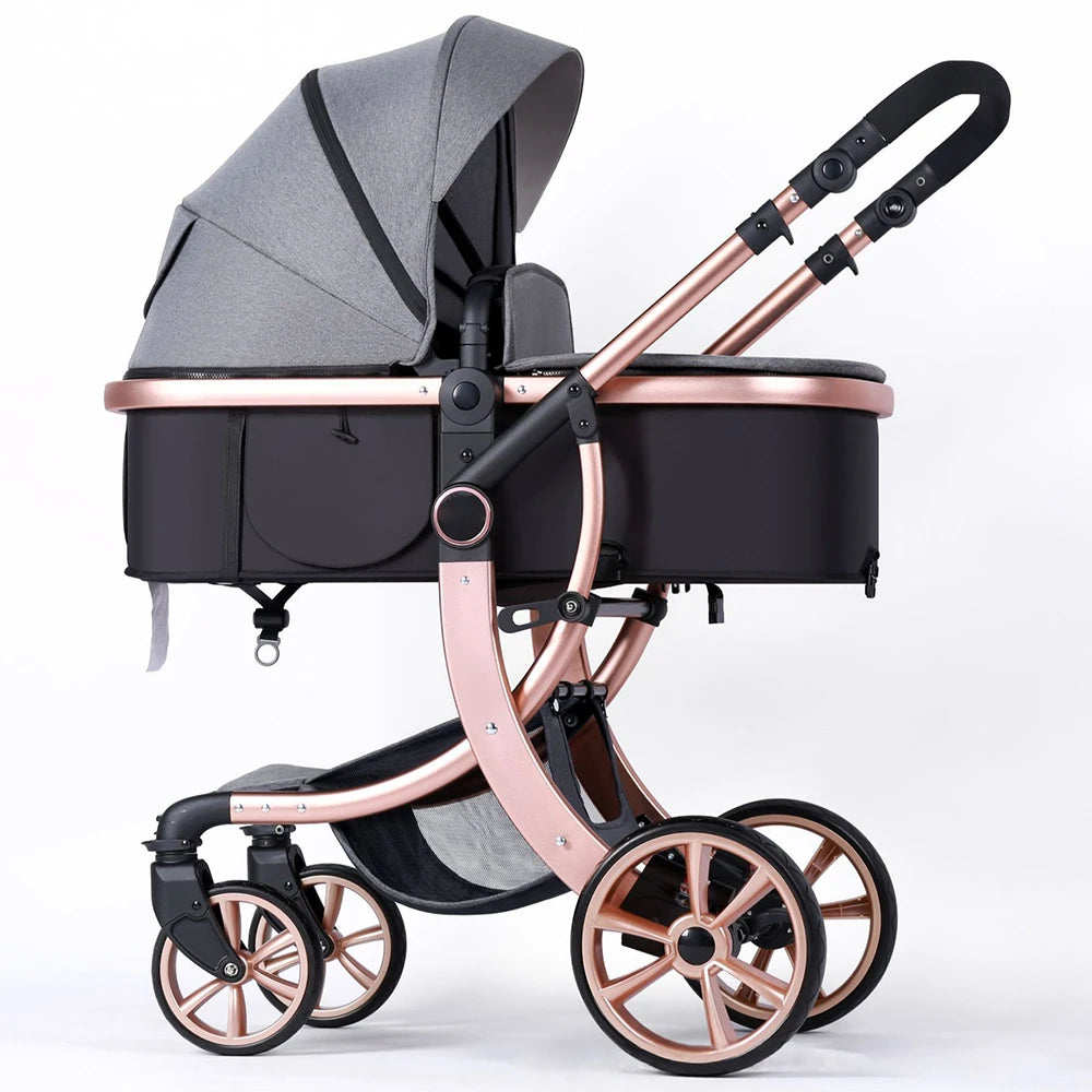 JMT-482570 3-in-1 Luxury Travel System Stroller with Car Seat - Foldable Baby Pram for Infants