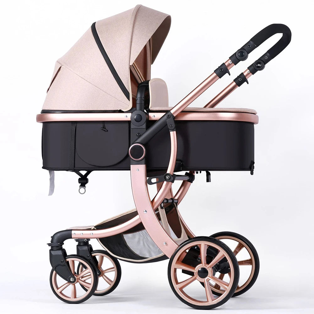 JMT-482570 3-in-1 Luxury Travel System Stroller with Car Seat - Foldable Baby Pram for Infants