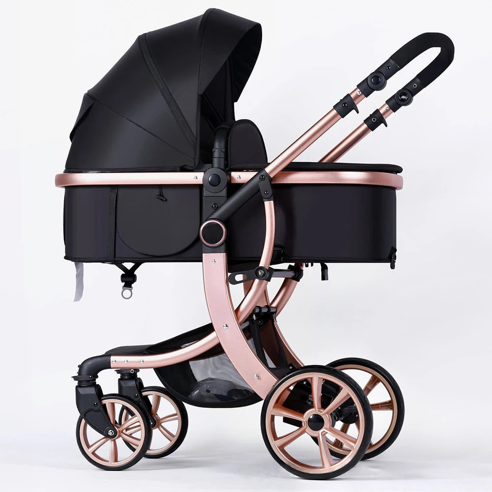 JMT-482570 3-in-1 Luxury Travel System Stroller with Car Seat - Foldable Baby Pram for Infants