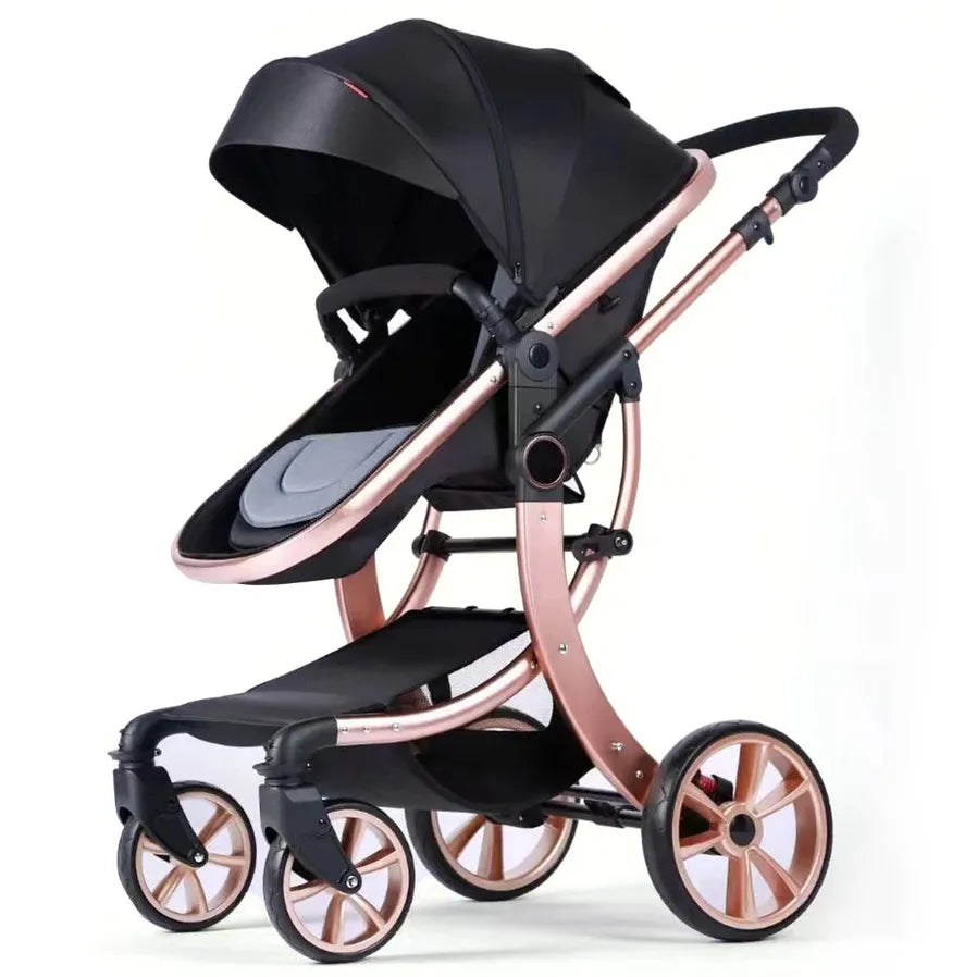 JMT-482570 3-in-1 Luxury Travel System Stroller with Car Seat - Foldable Baby Pram for Infants