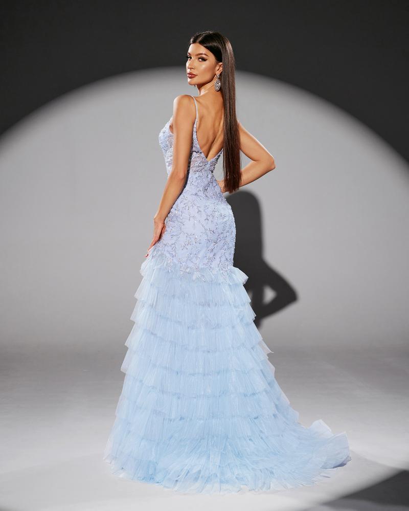 JMT-482634 Elegant Blue Evening Dress for Women - SH0207 Model