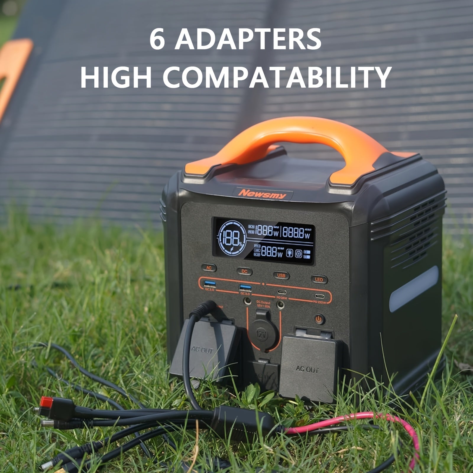 JMT-482890 100W Portable Foldable Solar Panel with USB-C PD3.0, USB-A QC3.0, and DC 20V Output for Camping and Outdoor Activities