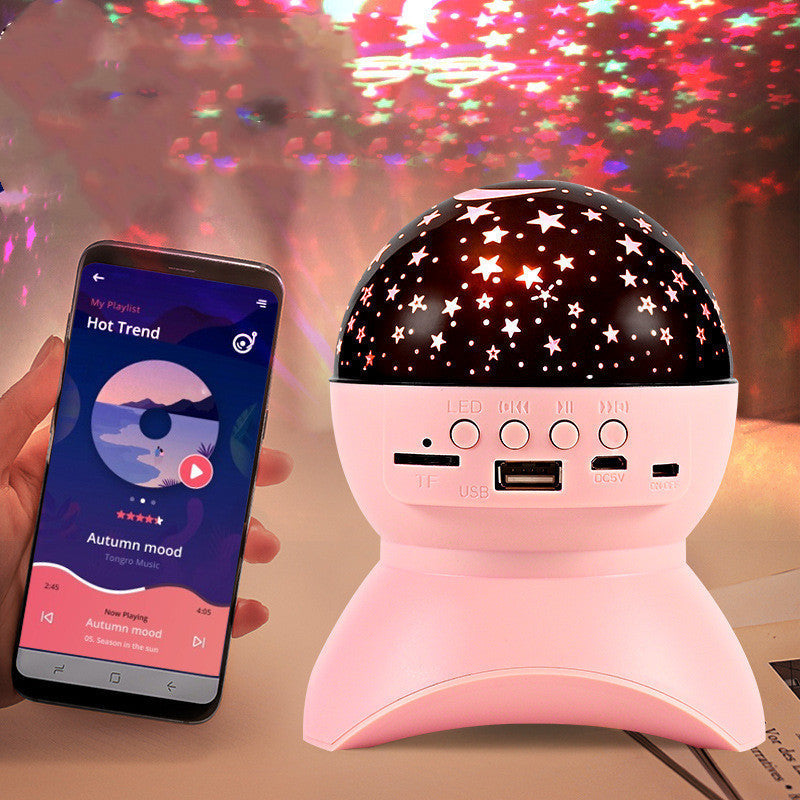 JMT-482890 Bluetooth Colorful LED Projector Speakers with Voice Prompt and 6-Hour Battery Life