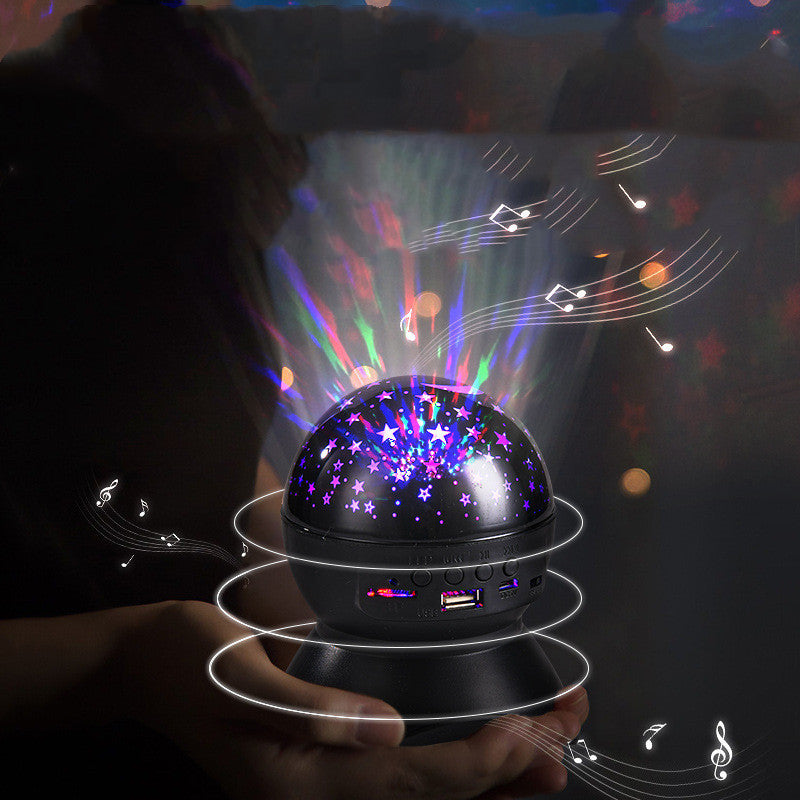JMT-482890 Bluetooth Colorful LED Projector Speakers with Voice Prompt and 6-Hour Battery Life