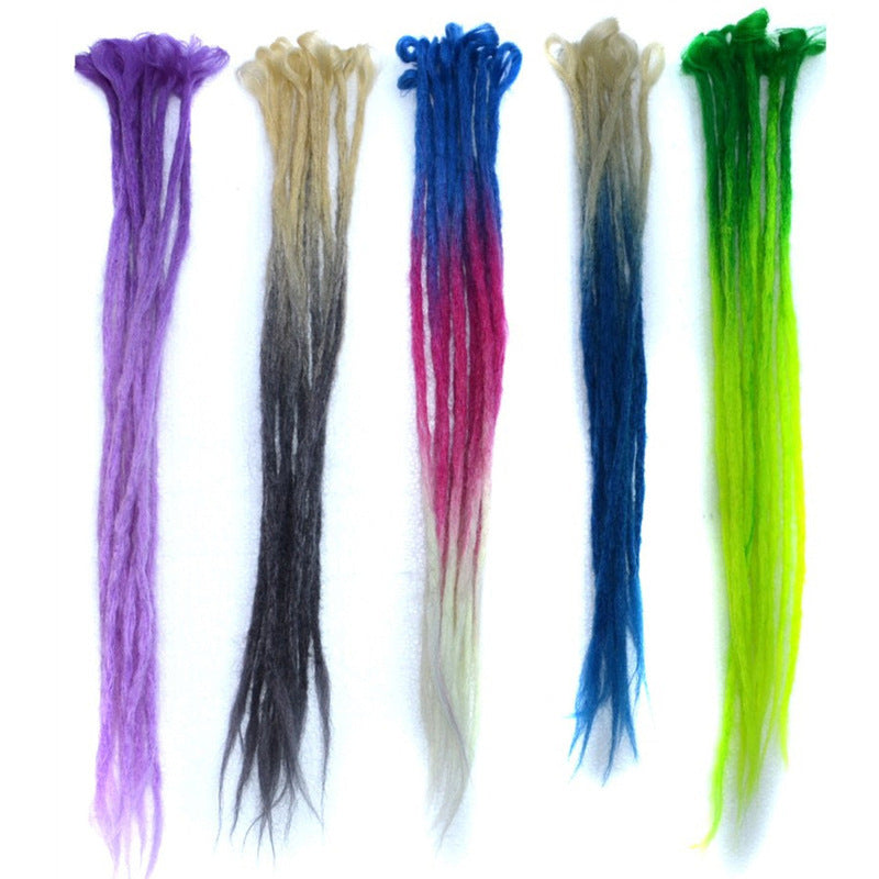 JMT-483082 Gradient Two-Color Braided Wig - Medium Length High Temperature Fiber Styling