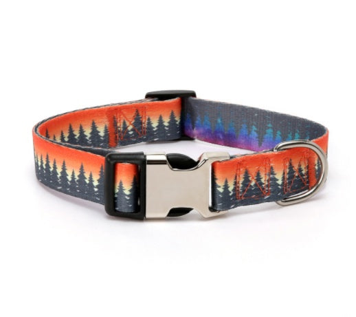 JMT-483210 Ethnic Style Striped Dog Collar - Polyester Cotton, Multiple Patterns and Sizes Available