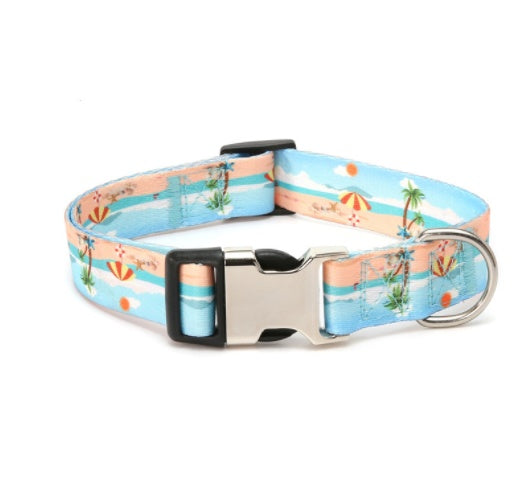 JMT-483210 Ethnic Style Striped Dog Collar - Polyester Cotton, Multiple Patterns and Sizes Available