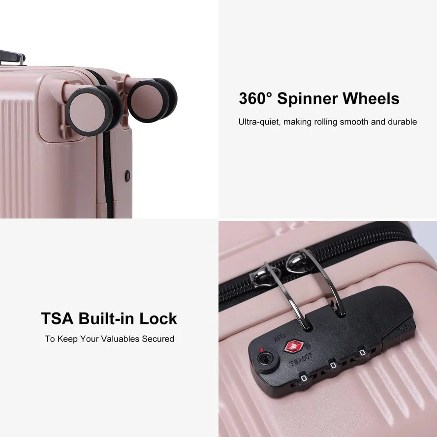 JMT-483274 Luxury Aluminium Trolley Luggage Set in ABS and PC Materials - Available in 20inch, 24inch, and 28inch Sizes