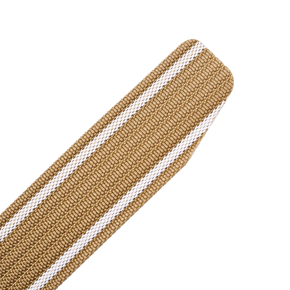 JMT-483466 Braided Tactical Nylon Belt with No Buckle - Casual Wear, Adjustable Length, Durable Design