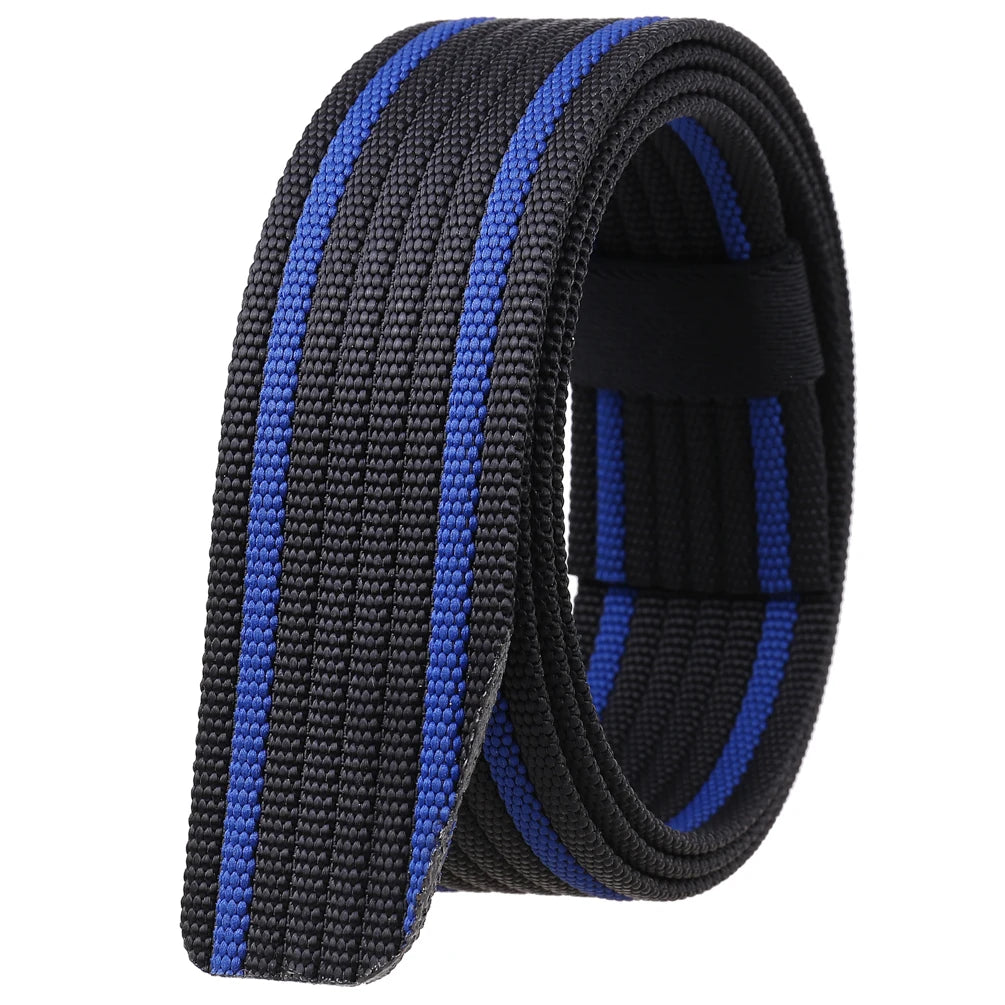 JMT-483466 Braided Tactical Nylon Belt with No Buckle - Casual Wear, Adjustable Length, Durable Design
