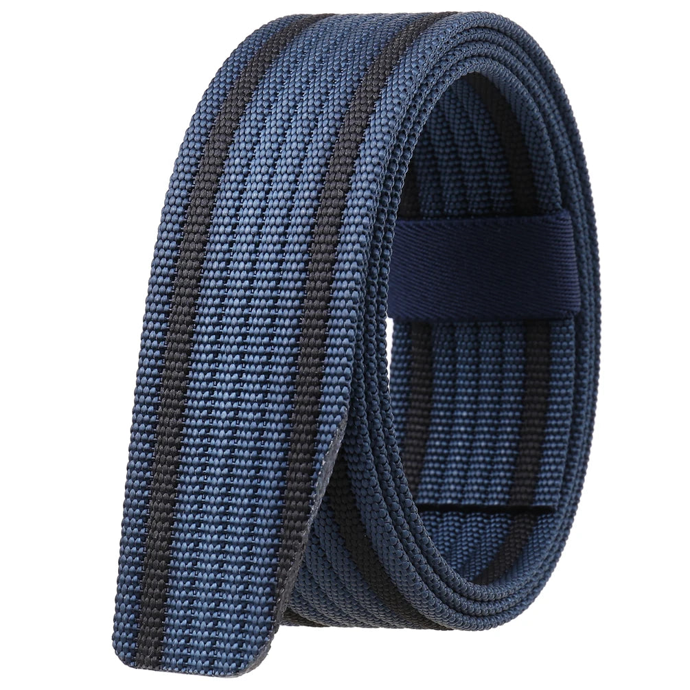 JMT-483466 Braided Tactical Nylon Belt with No Buckle - Casual Wear, Adjustable Length, Durable Design