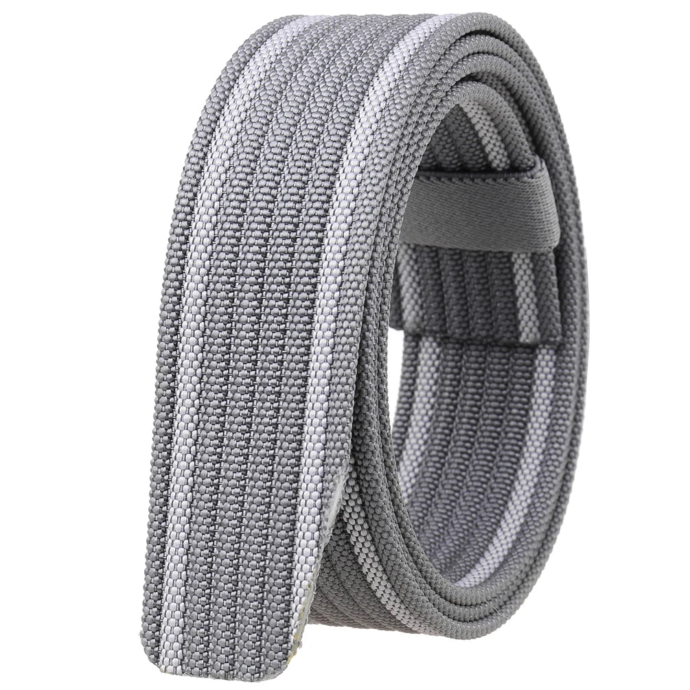JMT-483466 Braided Tactical Nylon Belt with No Buckle - Casual Wear, Adjustable Length, Durable Design