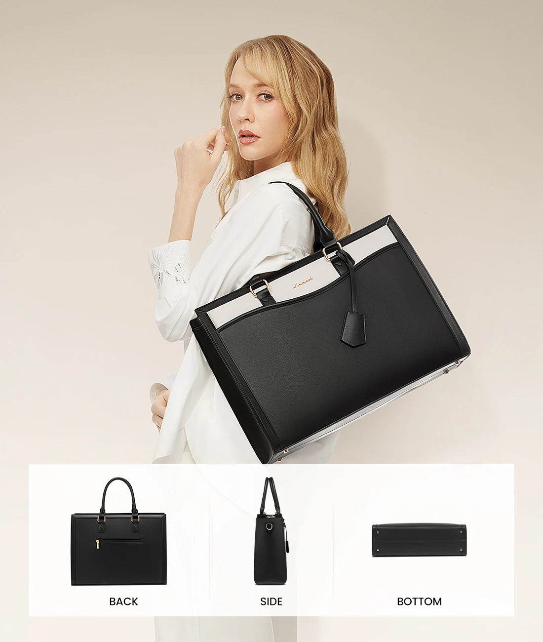 JMT-483530 Fashion Women PU Leather Tote Bag - Spacious Shoulder Handbag for Office and Daily Use