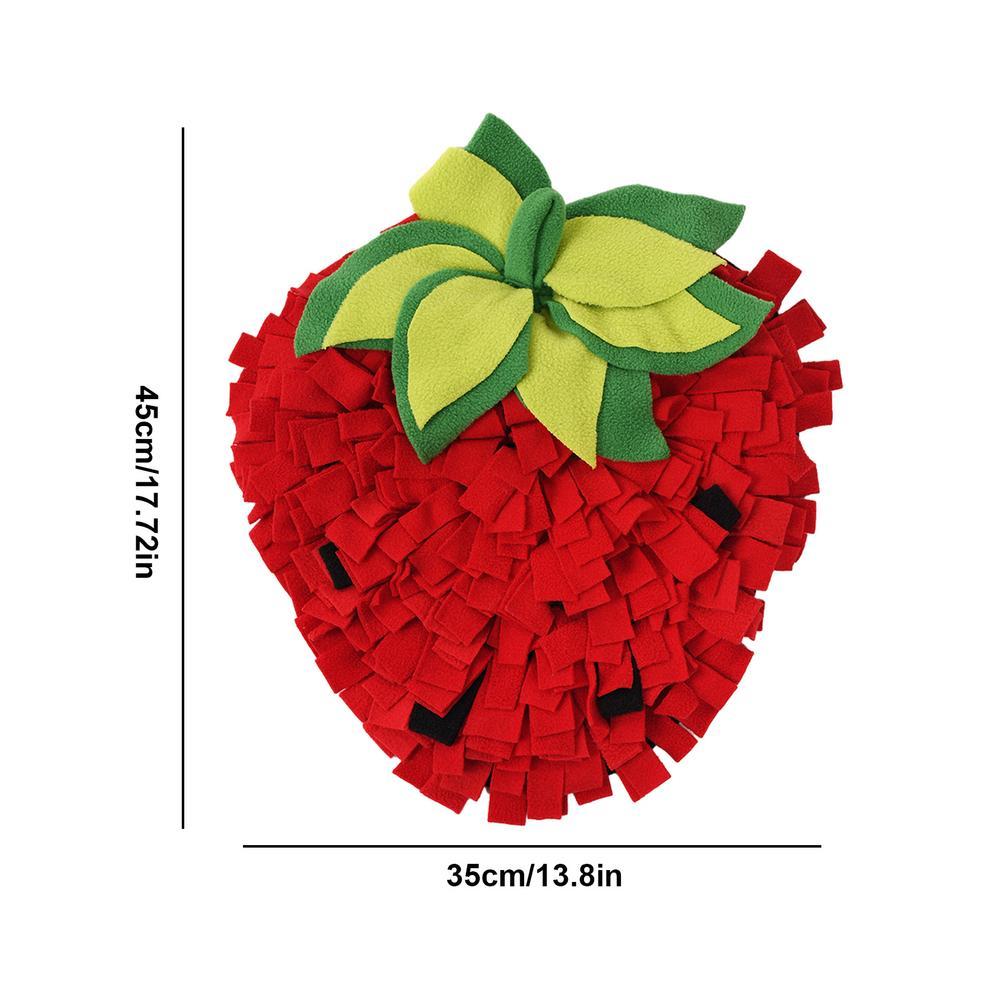 JMT-483530 Interactive Pet Sniffing Slow Feeder Mat for Dogs, Cats, Rabbits - Engaging Foraging Toy with Strawberry Design