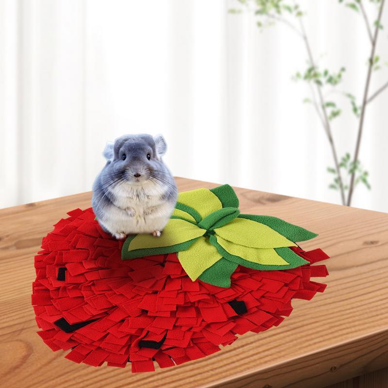 JMT-483530 Interactive Pet Sniffing Slow Feeder Mat for Dogs, Cats, Rabbits - Engaging Foraging Toy with Strawberry Design