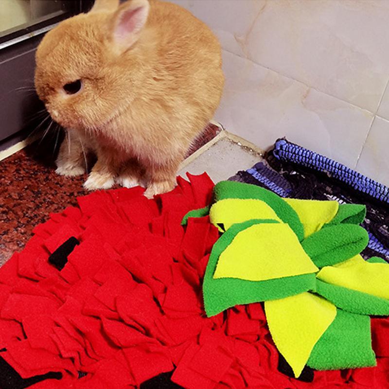 JMT-483530 Interactive Pet Sniffing Slow Feeder Mat for Dogs, Cats, Rabbits - Engaging Foraging Toy with Strawberry Design