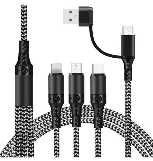 JMT-484042 Five-in-One Fast Charging Braided Data Cable - 1.2m Type C with 3A Current for Mobile Devices