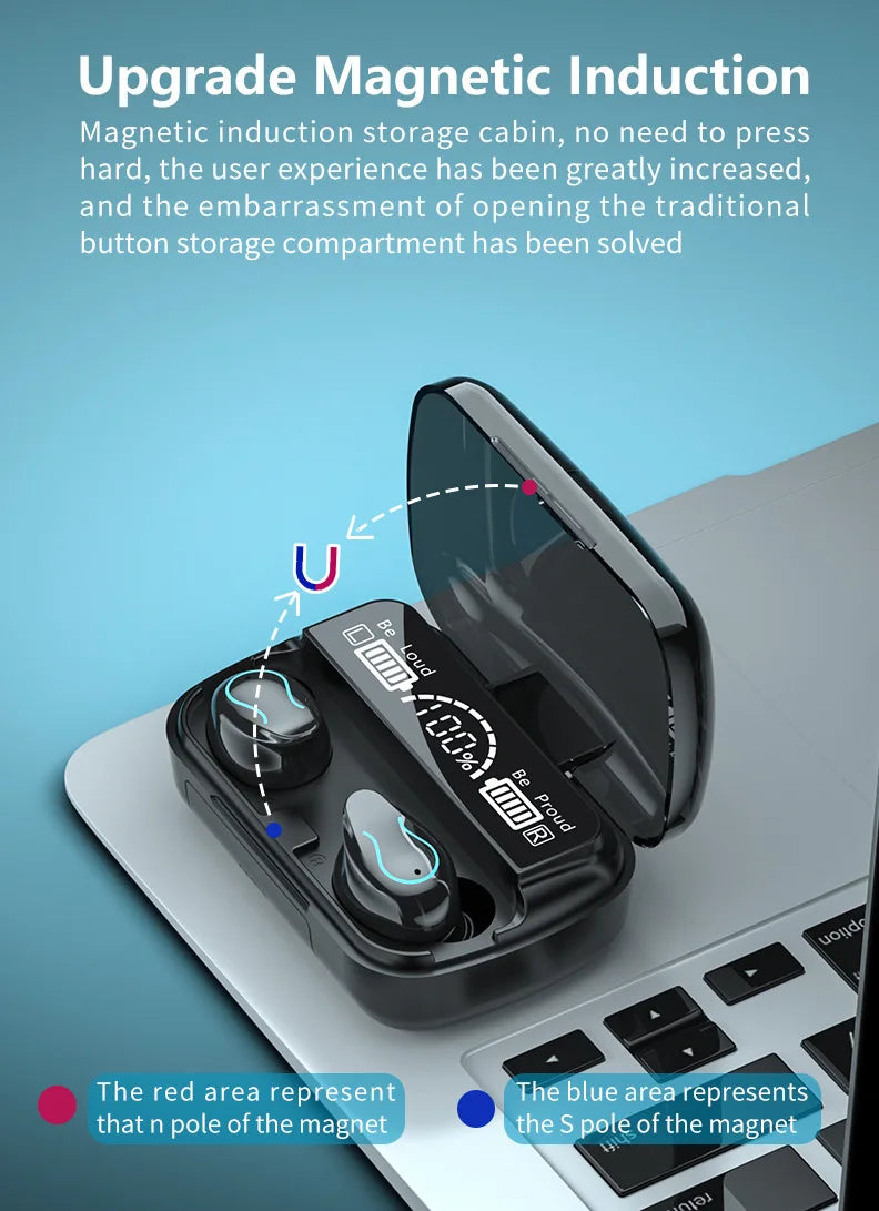 JMT-484042 Intelligent Wireless Earbuds with 9D Hi-Fi Stereo Sound and Charging Case
