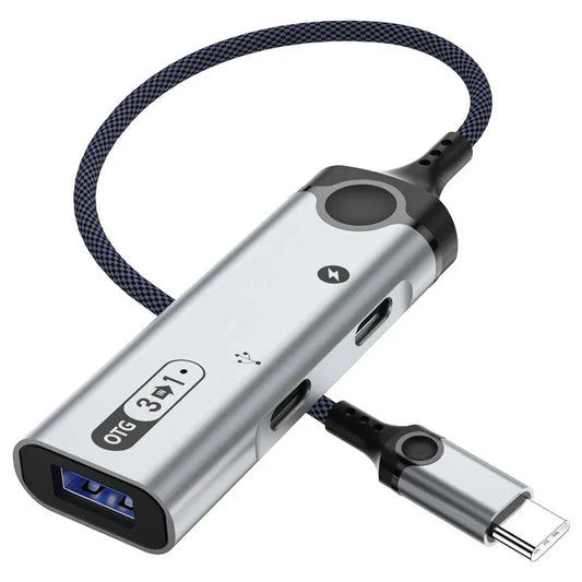 JMT-484362 3 in 1 USB 3.0 to Type-C OTG Charging Adapter for MacBook and Laptop Connectivity