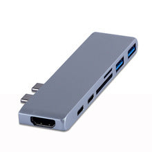 JMT-484490 7-in-1 Dual Type-C HDMI Docking Station with USB 3.0 & Power Delivery