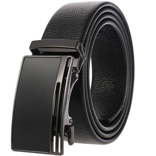 JMT-484618 Luxury Leather Automatic Buckle Belt for Men - Model LY36-0193-5