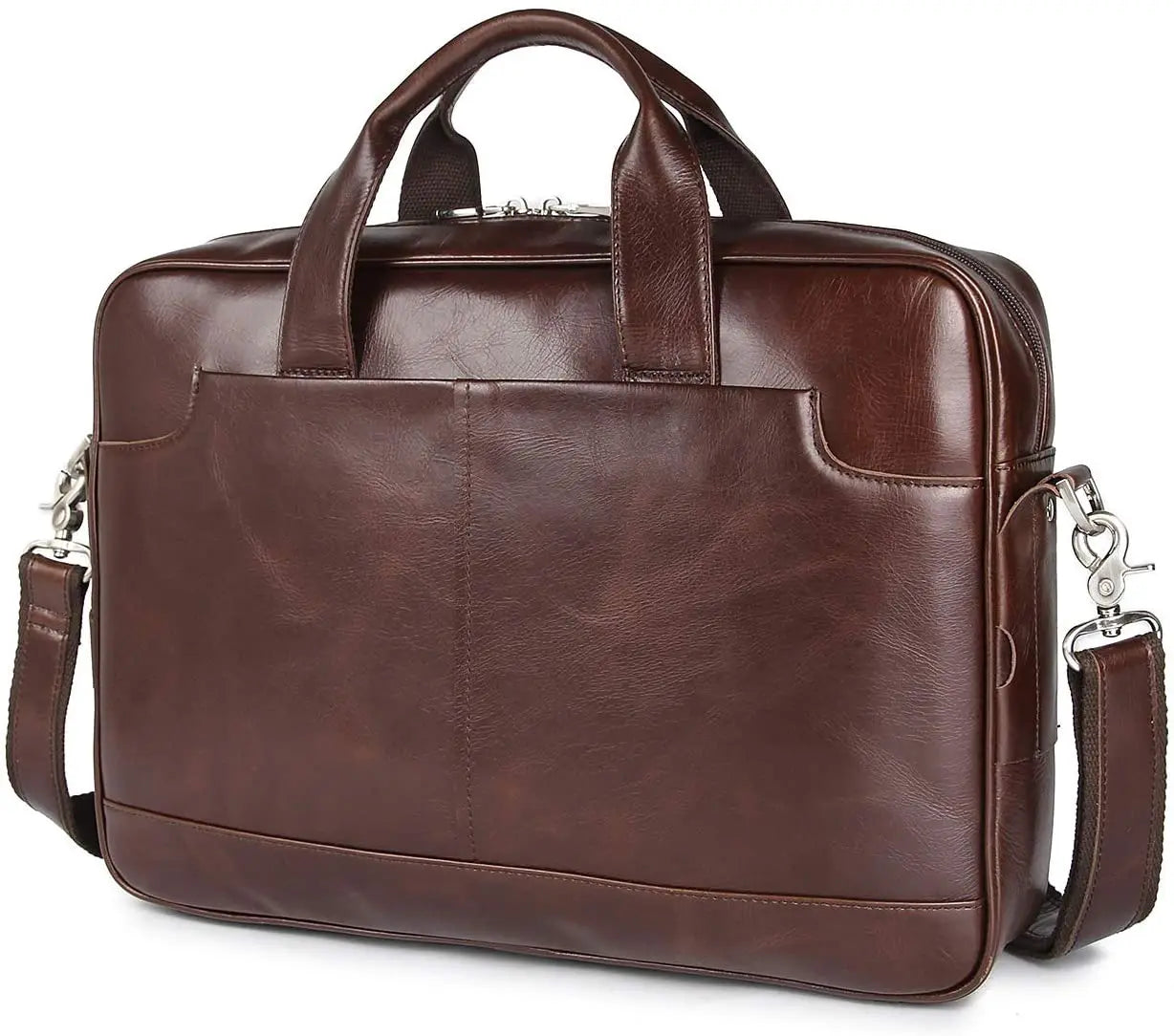 JMT-484682 Stylish Waterproof Leather Laptop Briefcase for Business and Travel