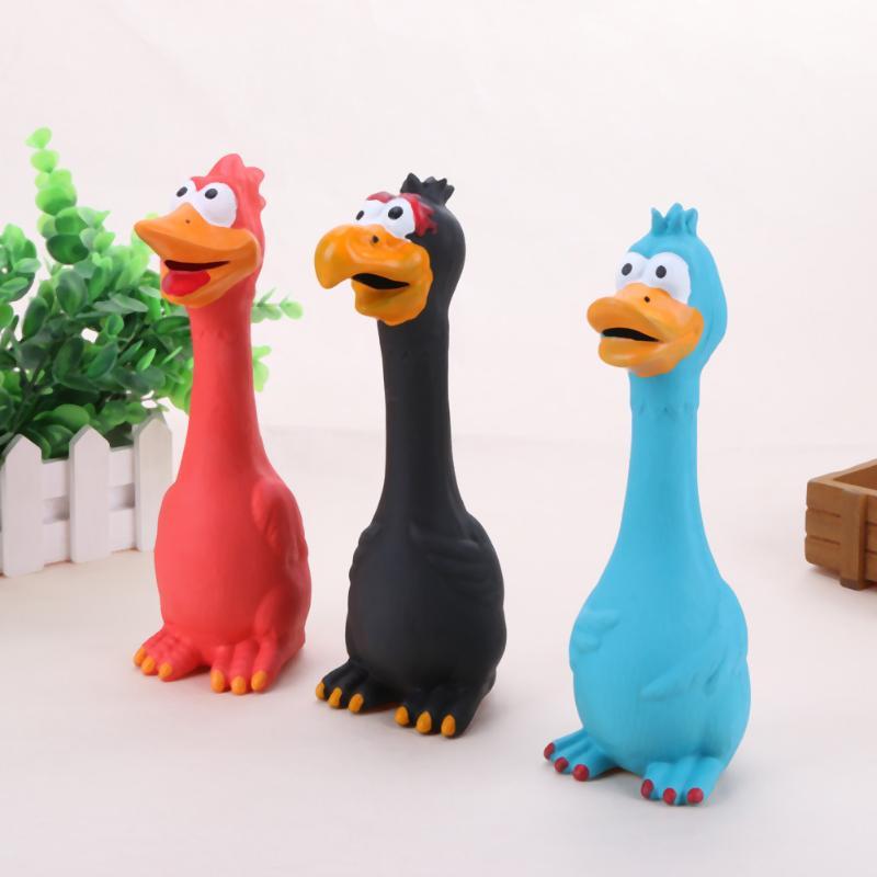 JMT-485002 Bite-Resistant Dog Toy with Squeaking Chicken Sound in Cute Animal Design