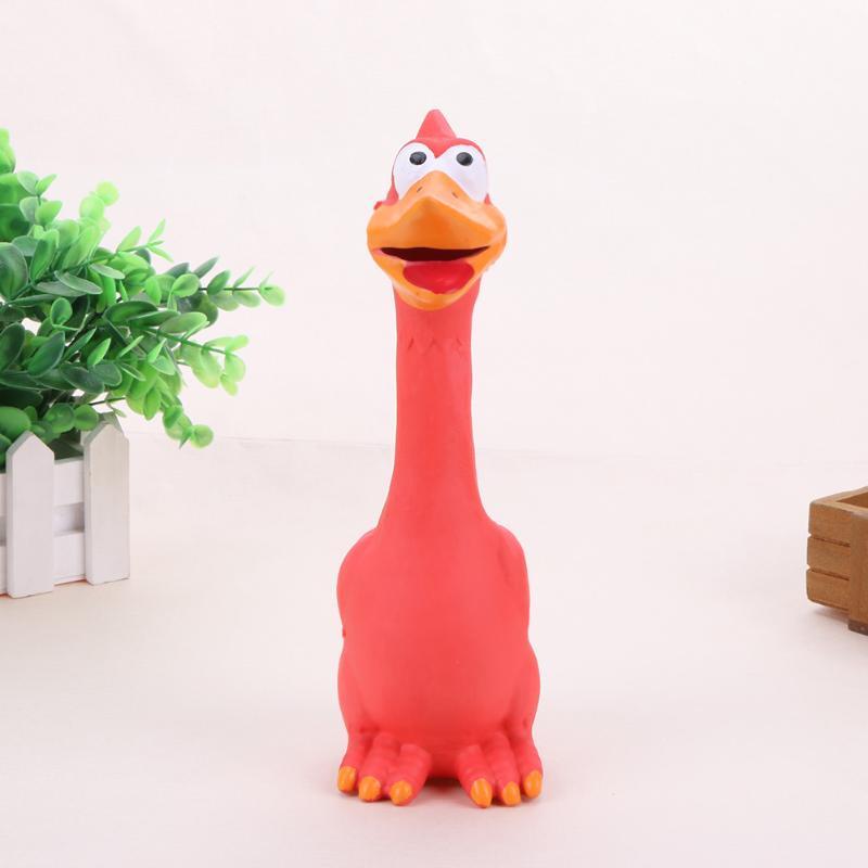 JMT-485002 Bite-Resistant Dog Toy with Squeaking Chicken Sound in Cute Animal Design