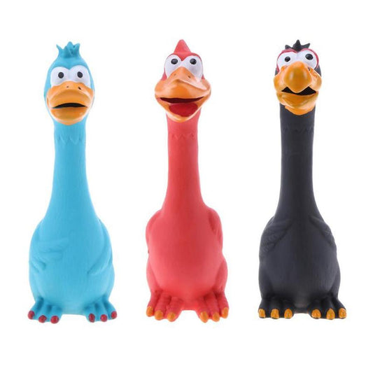 JMT-485002 Bite-Resistant Dog Toy with Squeaking Chicken Sound in Cute Animal Design