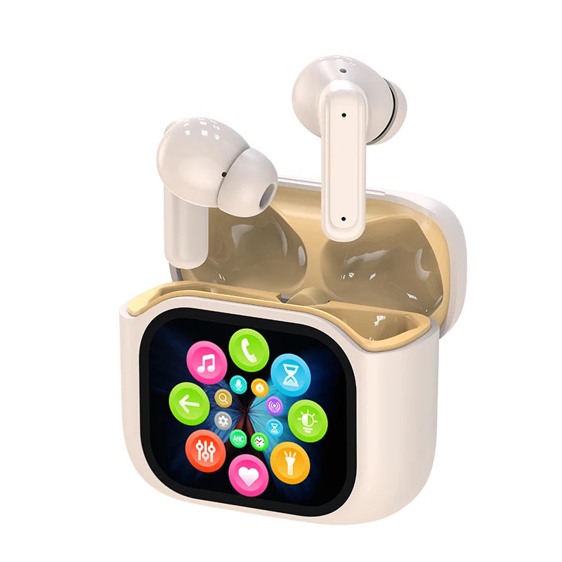 JMT-485194 Wireless Earbuds with LED Display, Active Noise Cancellation, In-Ear Design, Waterproof and Gaming Features