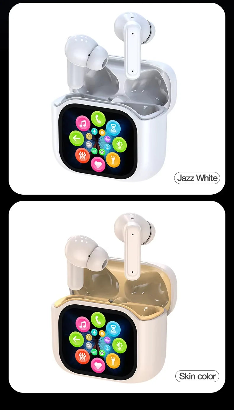 JMT-485194 Wireless Earbuds with LED Display, Active Noise Cancellation, In-Ear Design, Waterproof and Gaming Features