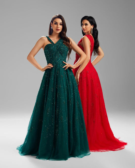 JMT-485258 Elegant Red Women's Dress - Timeless Design and Flattering Fit