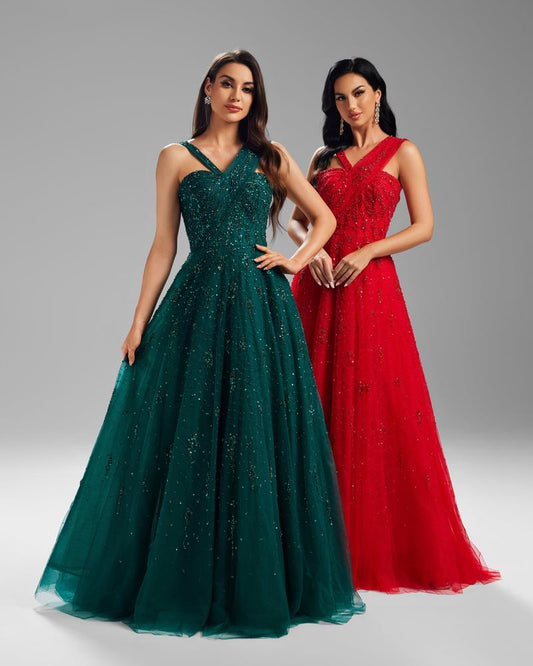 JMT-485258 Elegant Red Women's Dress - Timeless Design and Flattering Fit