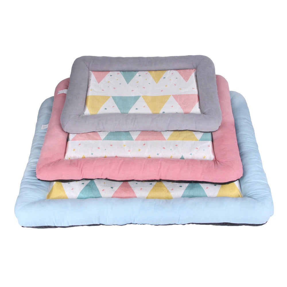 JMT-485322 Cooling Ice Pad for Pets – Soft Cloth Design in Grey, Pink, and Blue – Available in Small, Medium, and Large Sizes for Dogs and Cats