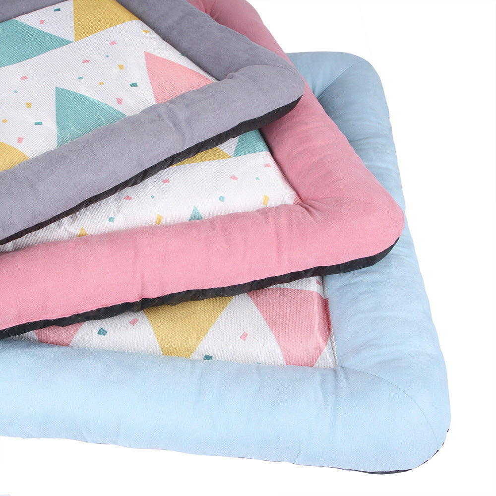 JMT-485322 Cooling Ice Pad for Pets – Soft Cloth Design in Grey, Pink, and Blue – Available in Small, Medium, and Large Sizes for Dogs and Cats