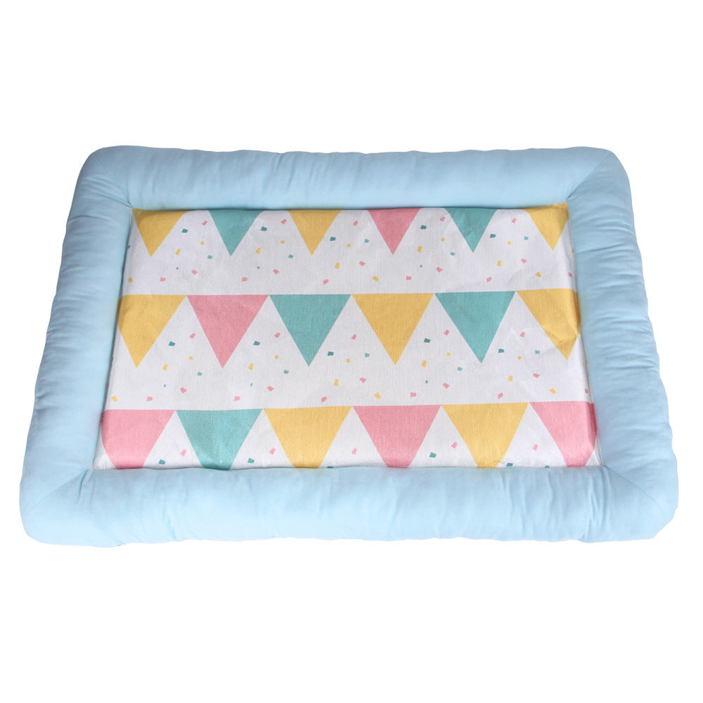 JMT-485322 Cooling Ice Pad for Pets – Soft Cloth Design in Grey, Pink, and Blue – Available in Small, Medium, and Large Sizes for Dogs and Cats