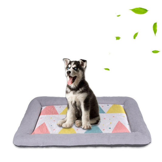 JMT-485322 Cooling Ice Pad for Pets – Soft Cloth Design in Grey, Pink, and Blue – Available in Small, Medium, and Large Sizes for Dogs and Cats
