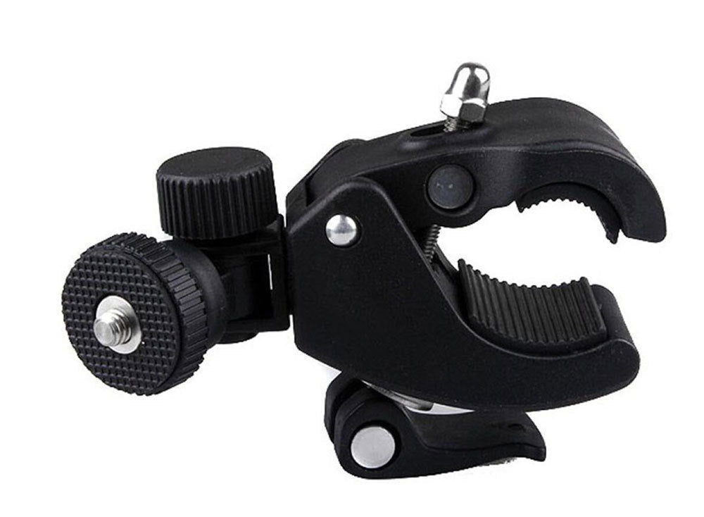JMT-485386 Adjustable Bicycle Clip Stand for SLR Cameras and Digital Devices, 17-35MM Rod Compatibility, Angle Versatile Shooting, Max Load 2.5KG