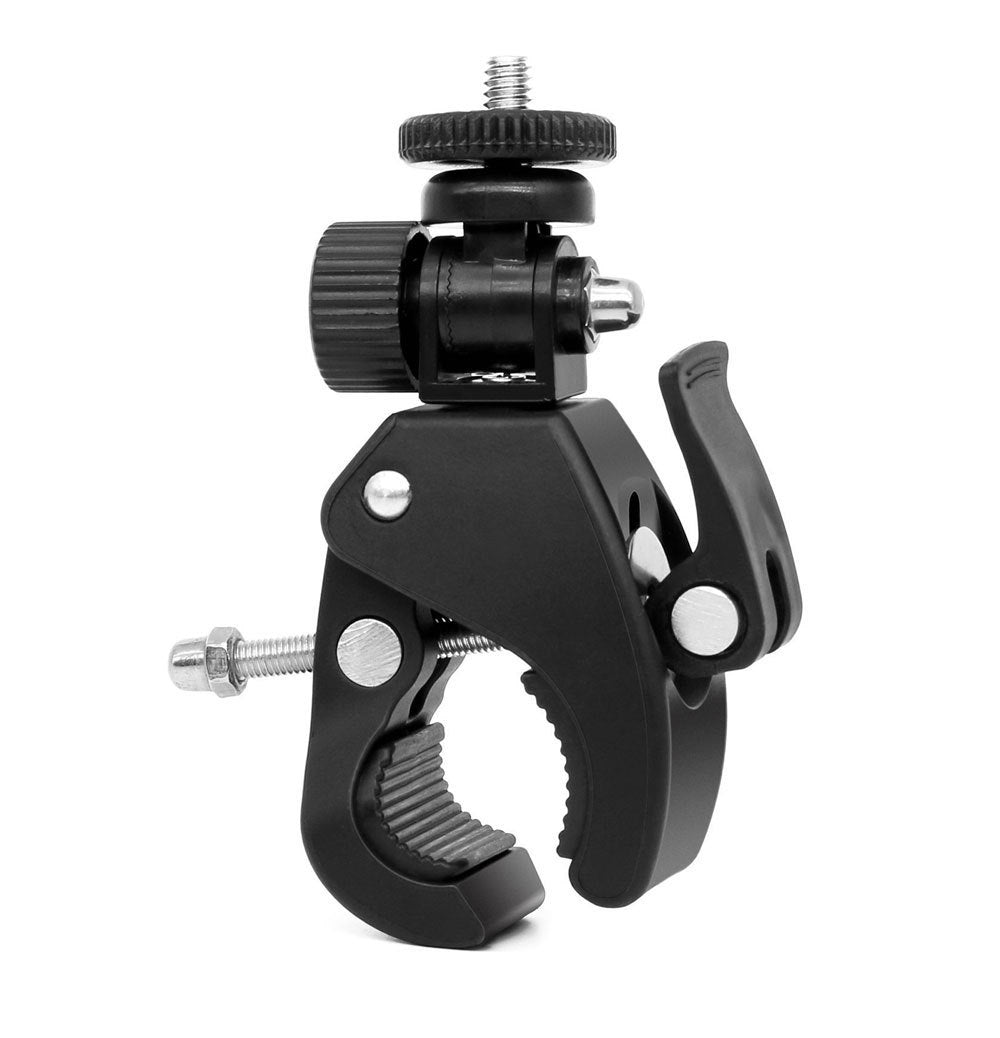 JMT-485386 Adjustable Bicycle Clip Stand for SLR Cameras and Digital Devices, 17-35MM Rod Compatibility, Angle Versatile Shooting, Max Load 2.5KG