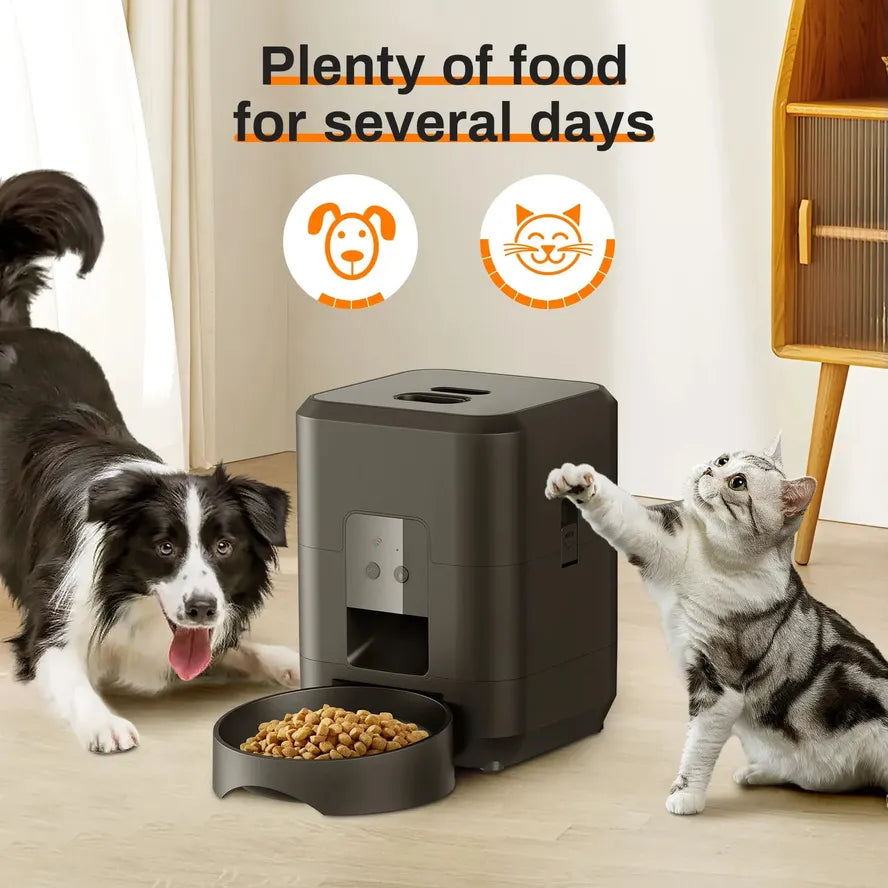 JMT-485386 Automatic 2L Pet Feeder with Touch Screen for Cats and Dogs - Smart Dry Food Dispenser