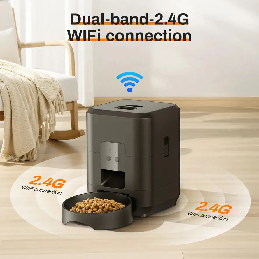 JMT-485386 Automatic 2L Pet Feeder with Touch Screen for Cats and Dogs - Smart Dry Food Dispenser