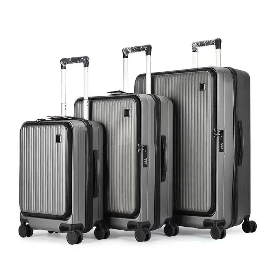 JMT-485898 Expandable 3-Piece Luggage Set with Silent 360° Spinner Wheels and TSA Lock