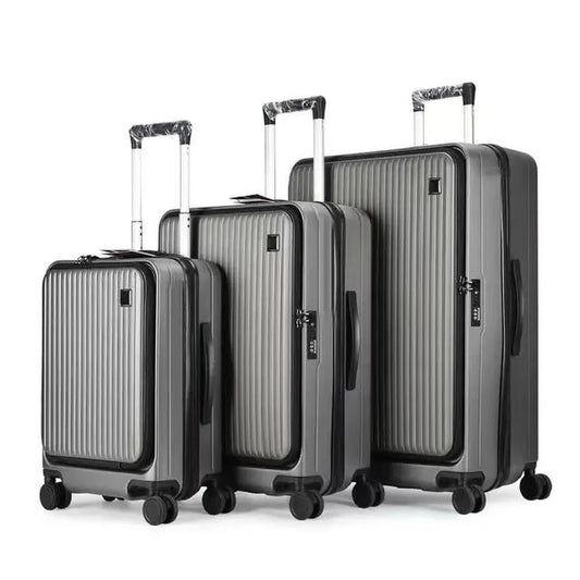 JMT-485898 Expandable 3-Piece Luggage Set with Silent 360° Spinner Wheels and TSA Lock