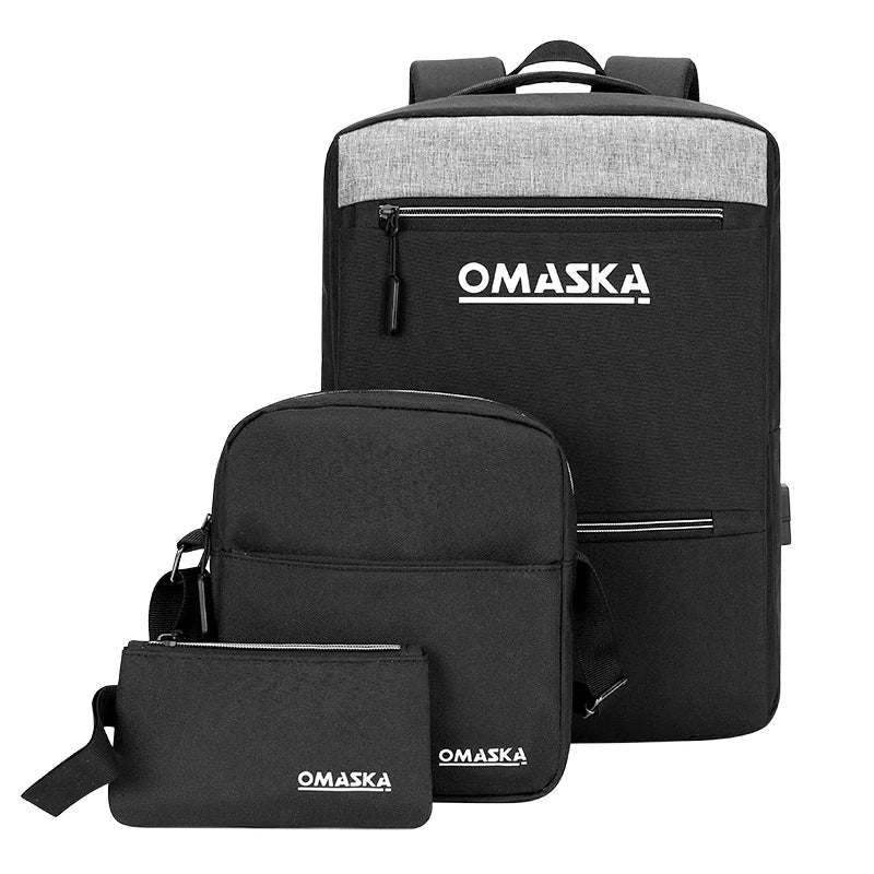 JMT-486026 Durable Waterproof Laptop Backpack with USB Charging Port and Large Capacity for Business and Travel