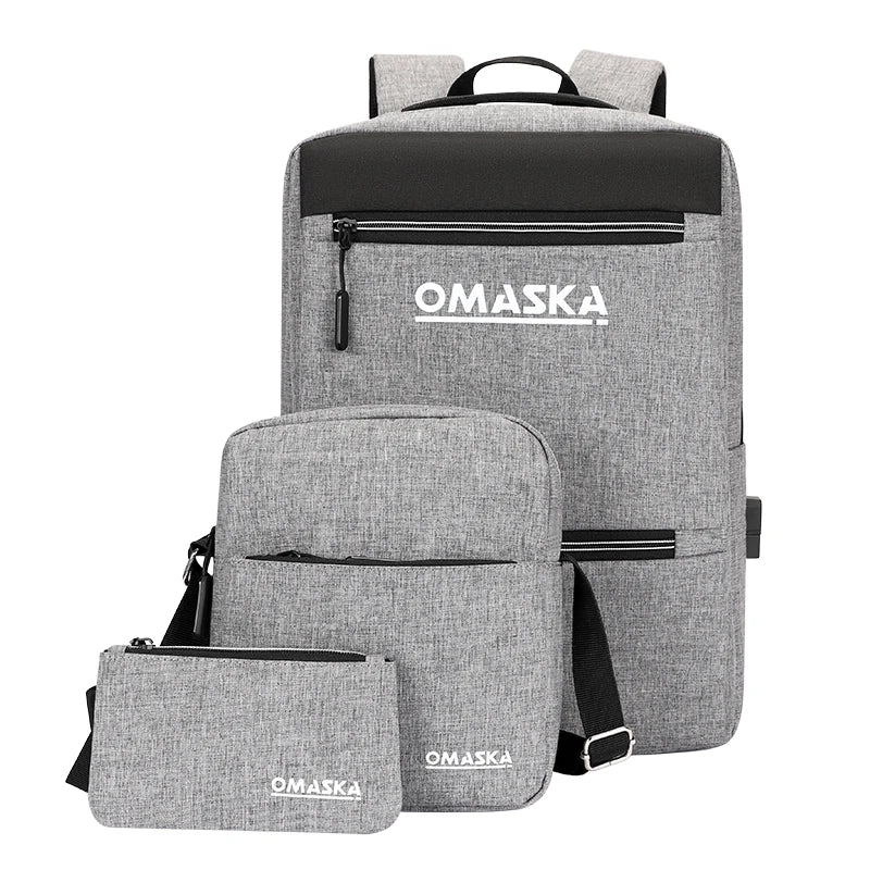 JMT-486026 Durable Waterproof Laptop Backpack with USB Charging Port and Large Capacity for Business and Travel