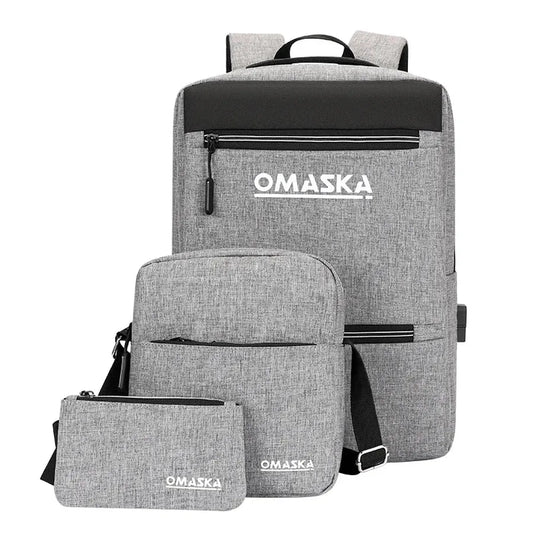 JMT-486026 Durable Waterproof Laptop Backpack with USB Charging Port and Large Capacity for Business and Travel