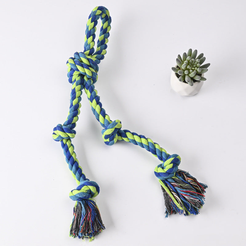 JMT-486154 Durable Cotton Rope Dog Toy for Interactive Tug of War and Chewing for All Dog Sizes