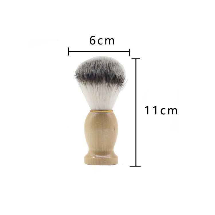 JMT-486282 Soft Hair Beard Cleansing Brush with Nylon Bristles and Wooden Handle - Comfort Home Care for Men